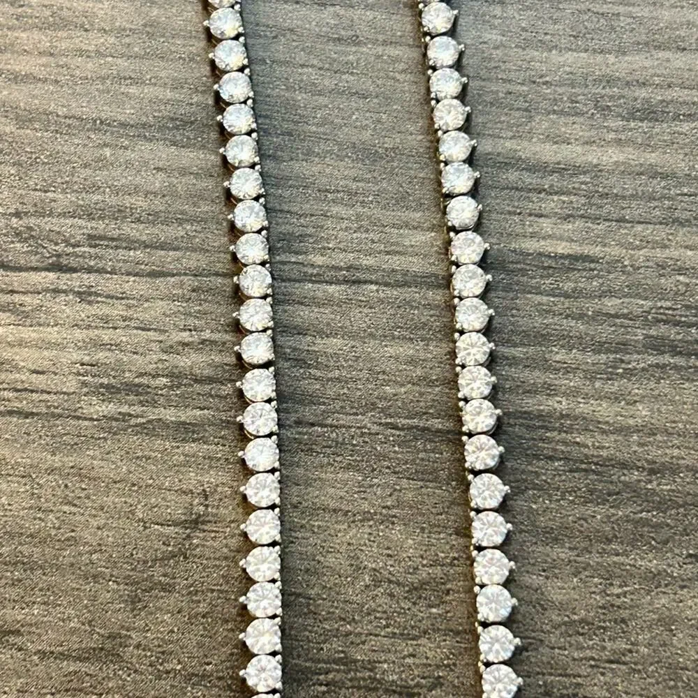 Pres Gold Presidents Tennis Chain CZ stones rhinestones Cross Pendant 20”. #A81